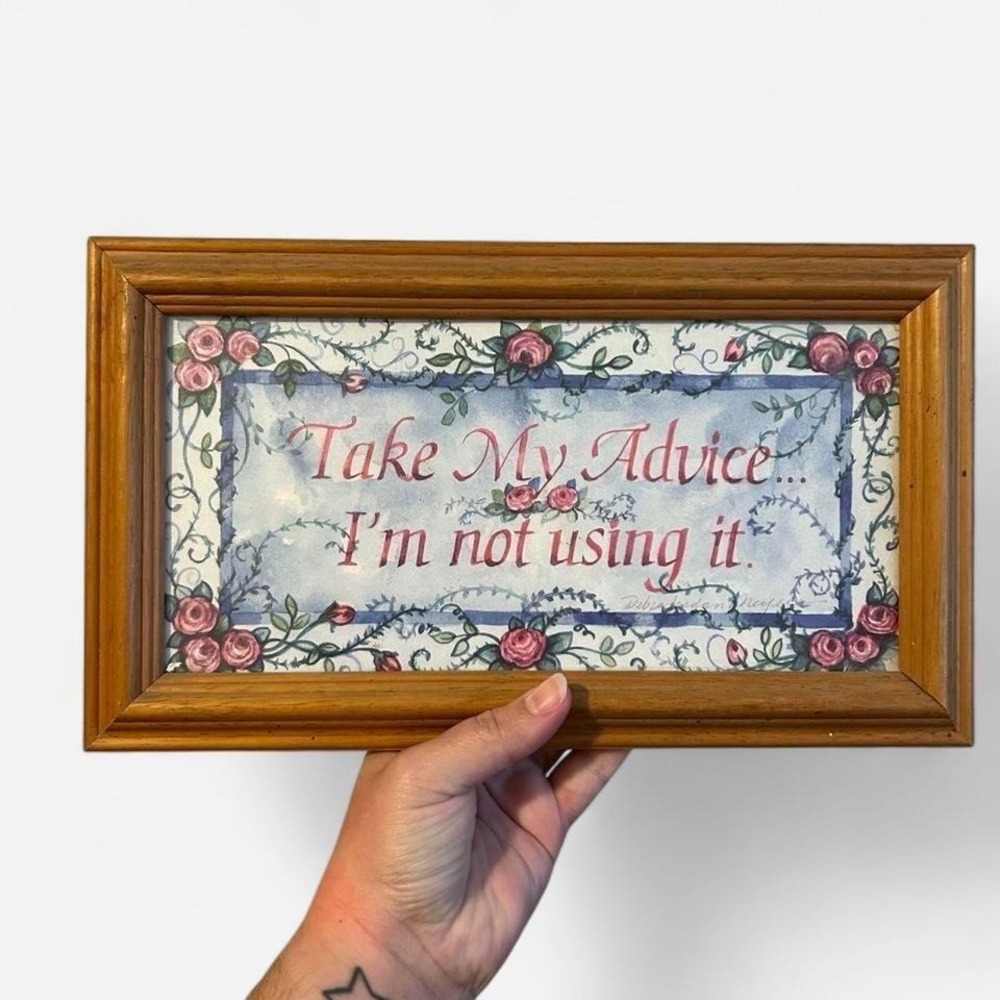 Wall Art 80s 90s Cottagecore Take my advice Im not Using it Watercolor Style